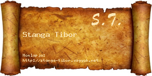 Stanga Tibor névjegykártya